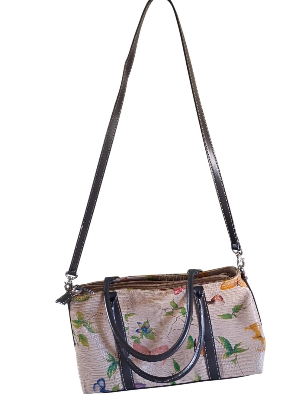Crazy Horse By Liz Claiborne Tan Butterfly Crossbody
